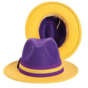 Two Tone Wide Brim Fedora
